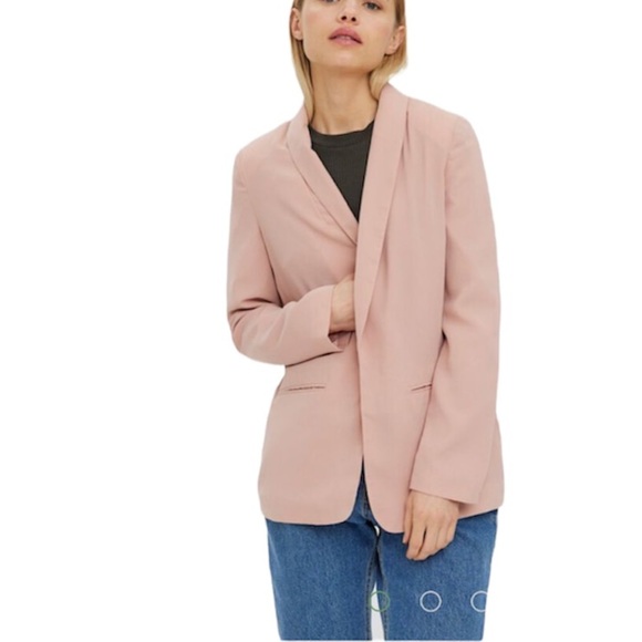 Vero Moda Cream Longsleeve Open Front Blazer - Picture 1 of 15